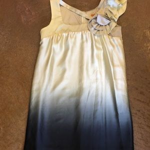 Silk ombré yellow to grey dress